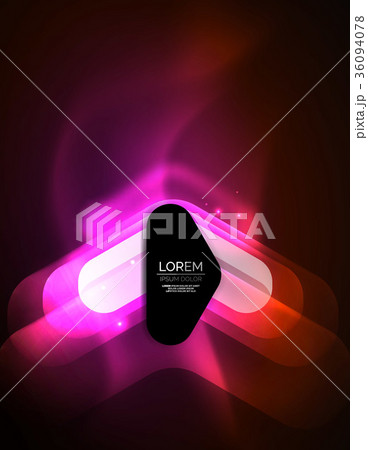 Futuristic neon glowing arrows techno background Futuristic neon glowing arrows techno background 36094078