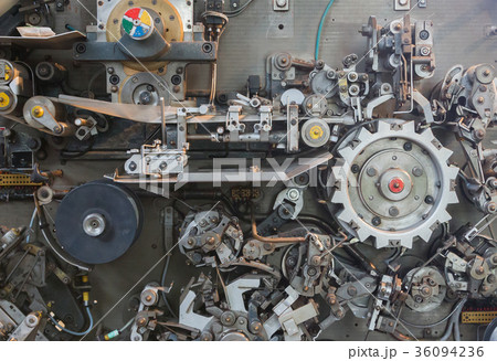 Complex old machine for packing teabags 36094236