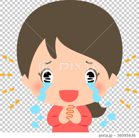 感涙する若い女性 36095636