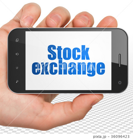 Business concept: Hand Holding Smartphone with 36096423