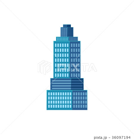 vector flat cartoon office building center 36097194