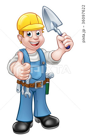 Builder Bricklayer Construction Worker Trowel Tool 36097622