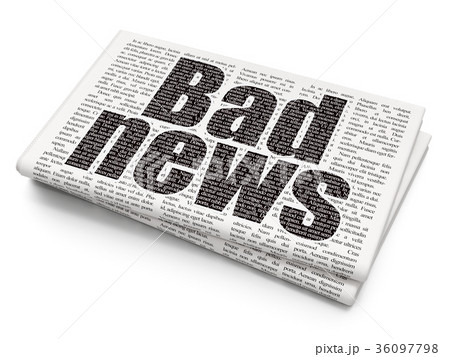 News concept: Bad News on Newspaper background 36097798