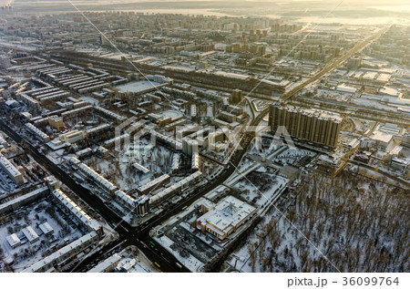 Aerial view on residential district of Tyumen Aerial view on residential district of Tyumen 36099764