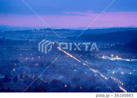 Night foggy landscape 36100665