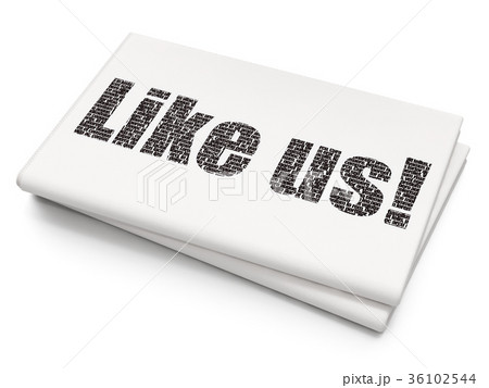 Social network concept: Like us! on Blank Social network concept: Like us! on Blank 36102544