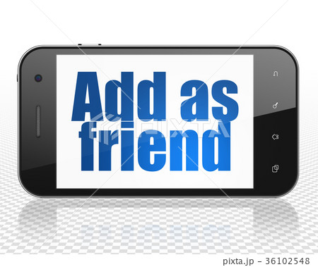 Social media concept: Smartphone with Add as Social media concept: Smartphone with Add as 36102548