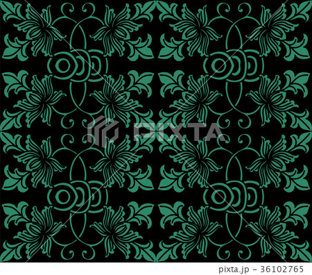 Seamless retro green pattern Background 36102765