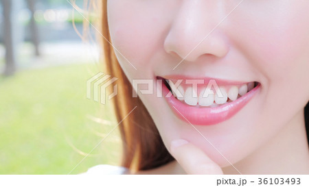 woman with health teeth 36103493