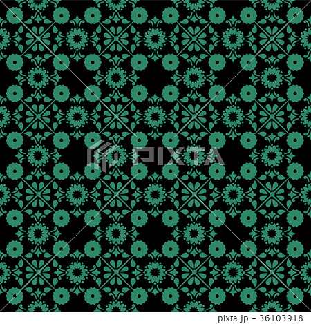 Antique seamless retro green pattern background 36103918