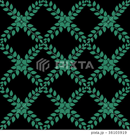 Antique seamless retro green pattern background 36103919