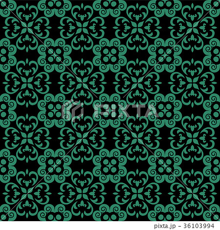 Antique seamless retro green pattern background Antique seamless retro green pattern background 36103994