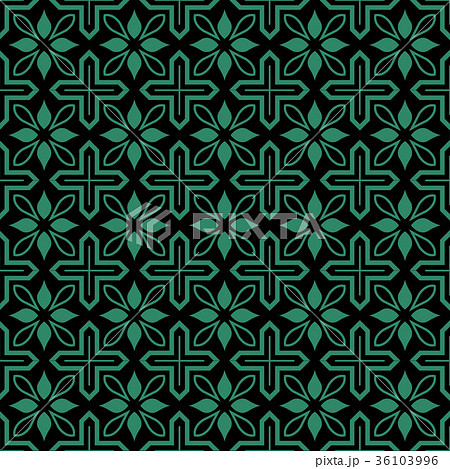 Antique seamless retro green pattern background 36103996