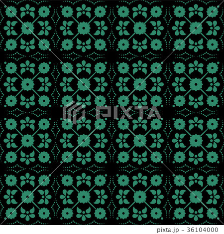 Antique seamless retro green pattern background 36104000