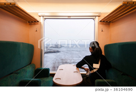 Interior of JR Gono line resort Shirakami 36104690