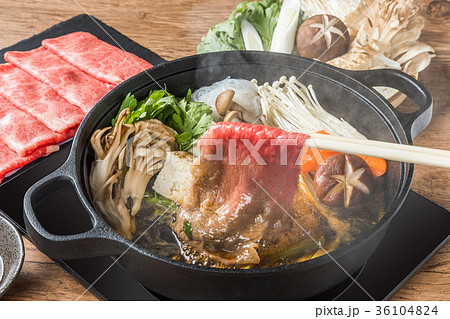 和牛ですきやき Sukiyaki luxury beef in Japan 36104824