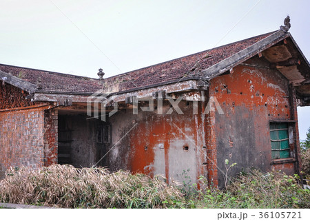 Old temple with grass 36105721
