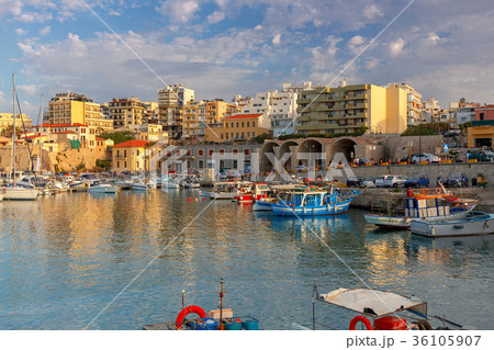 Heraklion. Fishing boats in the old port. Heraklion. Fishing boats in the old port. 36105907