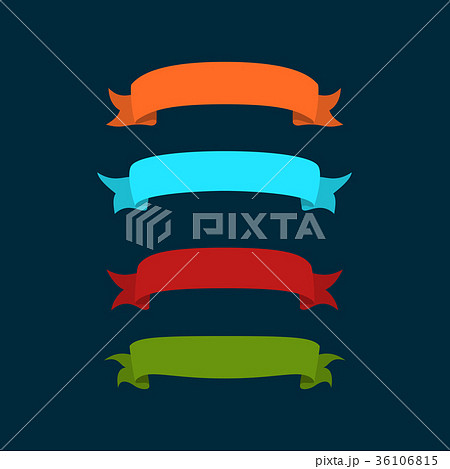 Colored ribbons on a dark background 36106815