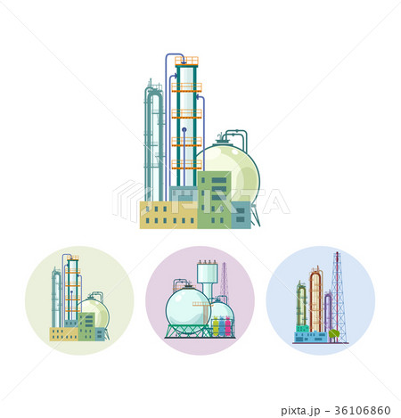 Set icons of a chemical plant Set icons of a chemical plant 36106860