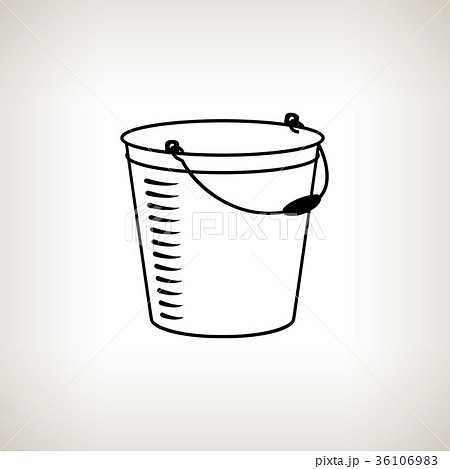 Silhouette bucket on a light background Silhouette bucket on a light background 36106983