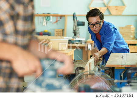 Working with wooden plank Working with wooden plank 36107161