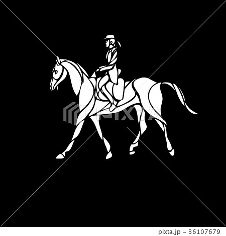 Horse race. Equestrian sport. Silhouette of racing Horse race. Equestrian sport. Silhouette of racing 36107679