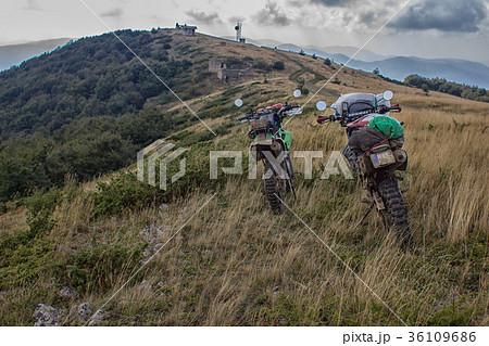 Enduro journey with dirt bike high in the Enduro journey with dirt bike high in the 36109686