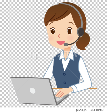 電話接線員年輕女子 電話接線員年輕女子 36110965