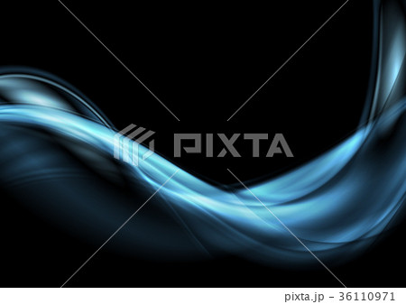 Dark blue abstract flowing dynamic wavy background 36110971