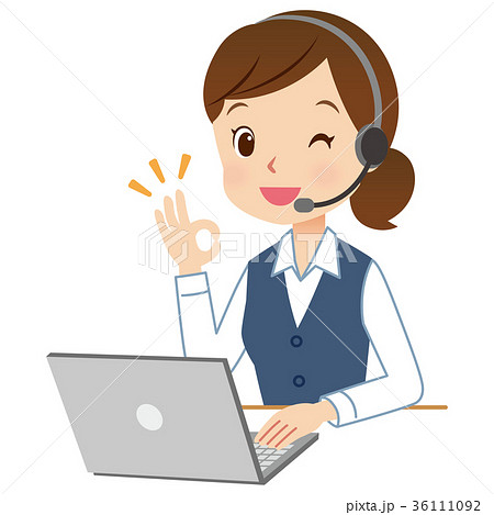 テレフォンオペレーター 若い女性 テレフォンオペレーター 若い女性 36111092