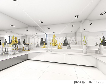 White prayer room , 3d rendering 36111222