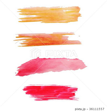 set of red and orange color grunge artistic brush  36111557