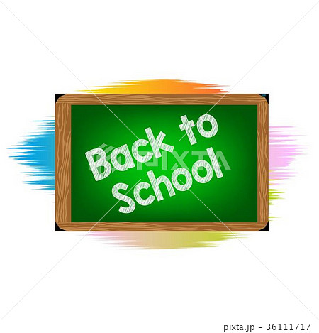 back to school with colorful vector illustration 36111717