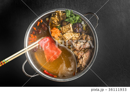 中華火鍋 薬膳料理 Chinese fire hot pot Health Food 中華火鍋 薬膳料理 Chinese fire hot pot Health Food 36111933