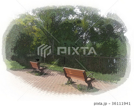 公園のベンチ 公園のベンチ 36111941