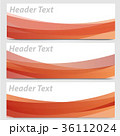 Vector set of abstract orange and red wave header  36112024