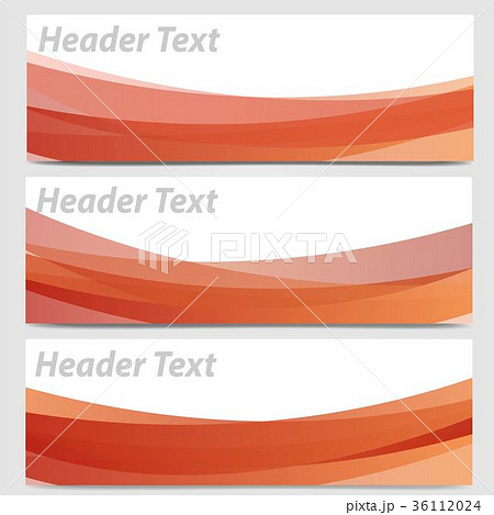 Vector set of abstract orange and red wave header Vector set of abstract orange and red wave header 36112024