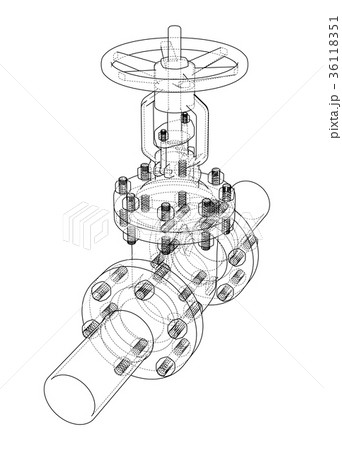 Industrial valve. Vector illustration Industrial valve. Vector illustration 36118351