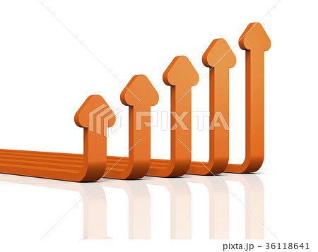 上昇傾向を表すアブストラクト3DCGイラスト 36118641