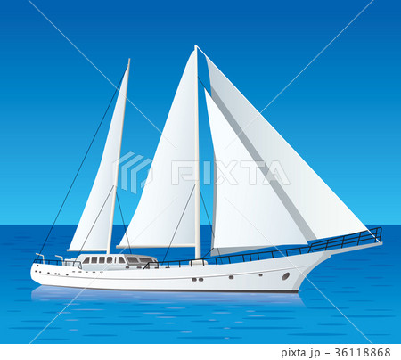 sailing luxury yacht in the sea 36118868