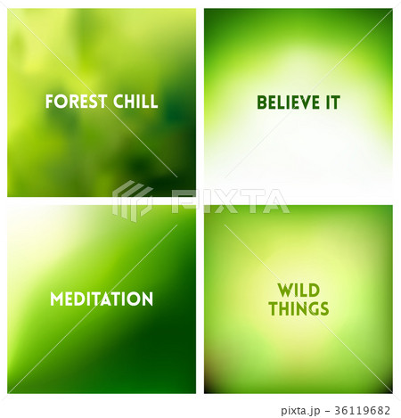 Abstract vector nature blurred background set 36119682