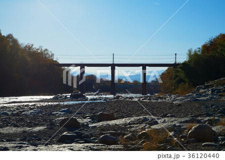 秩父鉄道の鉄橋　荒川橋梁　秩父本線 36120440