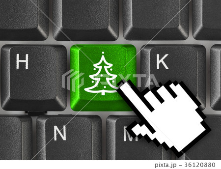Computer keyboard with Christmas tree key Computer keyboard with Christmas tree key 36120880