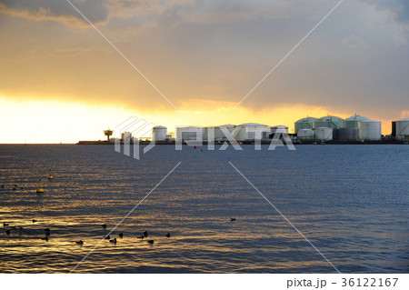千葉港夕暮れ　千葉みなと 36122167