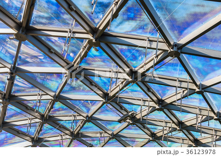 glass roof of building with views of the sky glass roof of building with views of the sky 36123978
