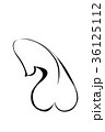 Abstract silhouette of a beautiful nude woman. 36125112