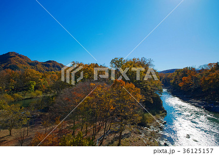 長瀞の紅葉 金石水管橋 長瀞の紅葉 金石水管橋 36125157