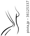 Beautiful silhouette of a female body. Abstraction 36125337