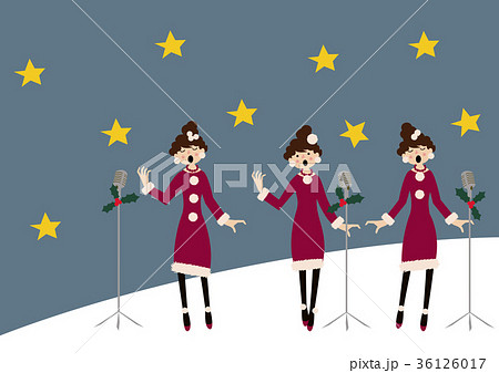 音楽会。冬季。クリスマス。カレンダー用クリップアート。 音楽会。冬季。クリスマス。カレンダー用クリップアート。 36126017
